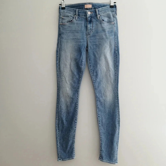 Mother The Looker Skinny Jeans in Light Kitty Light Wash 25 - Picture 3 of 16